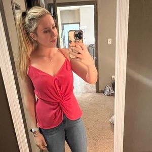 Pink Twist Detail Top